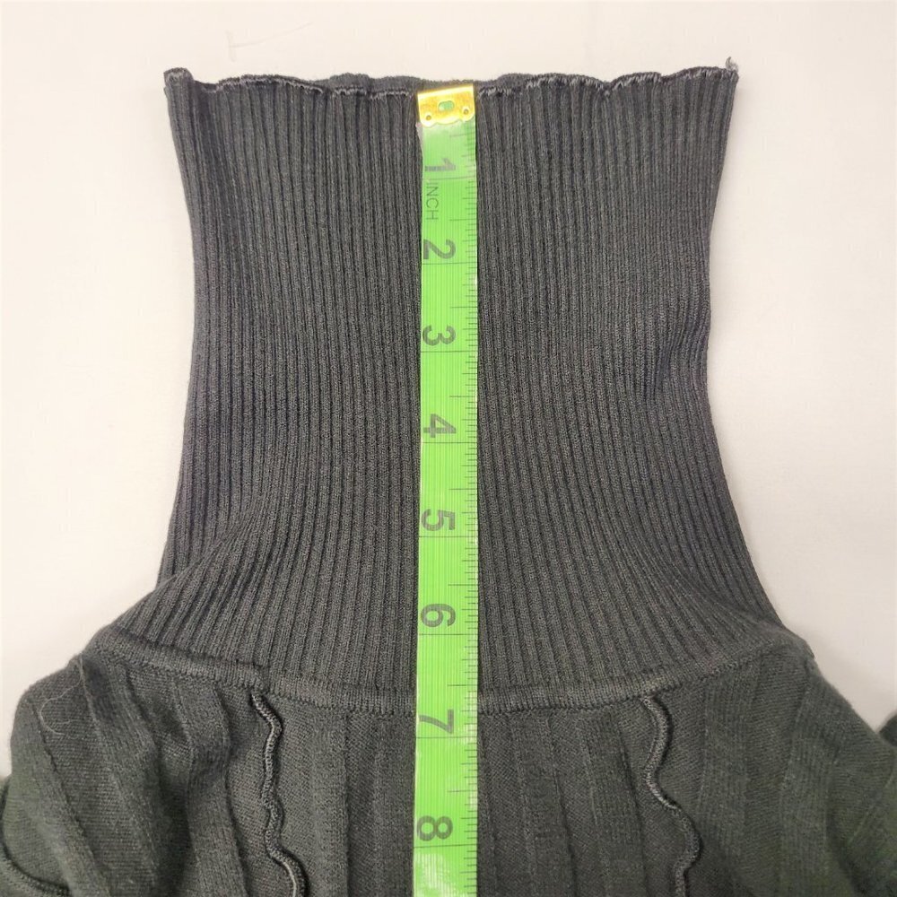 Black Ribbed Turtleneck - Picture 5 of 6